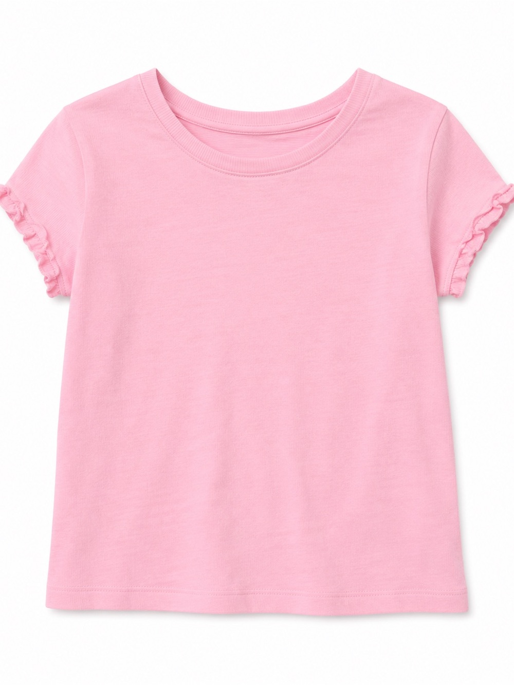 Cat & Jack Pink Ruffle Sleeve Short-Sleeve Tee